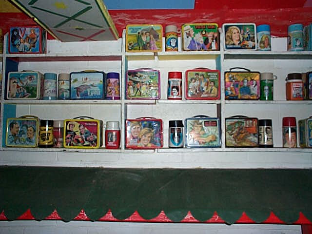 Lunch Boxes on Wall